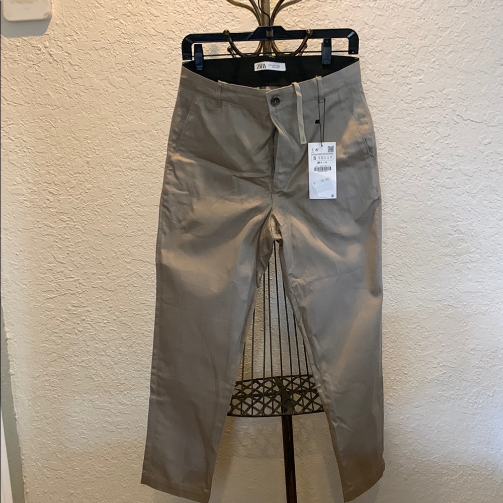 🔥ZARA Mens Tan Chino Pants